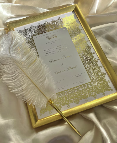 Certificat de mariage mémorable