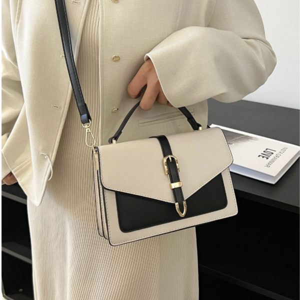 Sac à main Chic en Cuir bicolore