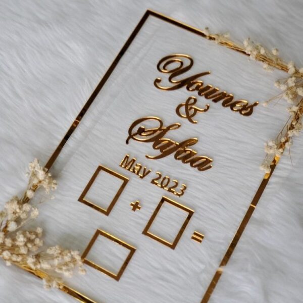 Panneau personnalisé pour empreinte de couple