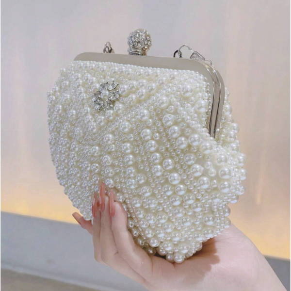 Sac de soirée mini en Perles artificielles parfait pour Fêtes et Mariages