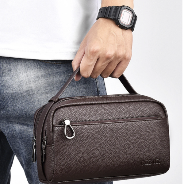 Pochette marron pour hommes